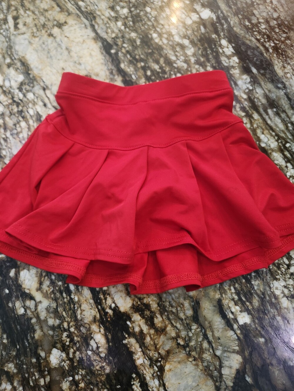 Red Pleated Tennis Skirt